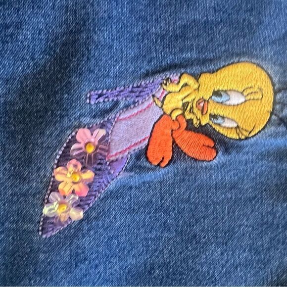 Vintage Y2K Warner Brothers Tweety Bird Denim Shirt.  Size XXL. Excellent Cond! - Picture 5 of 13